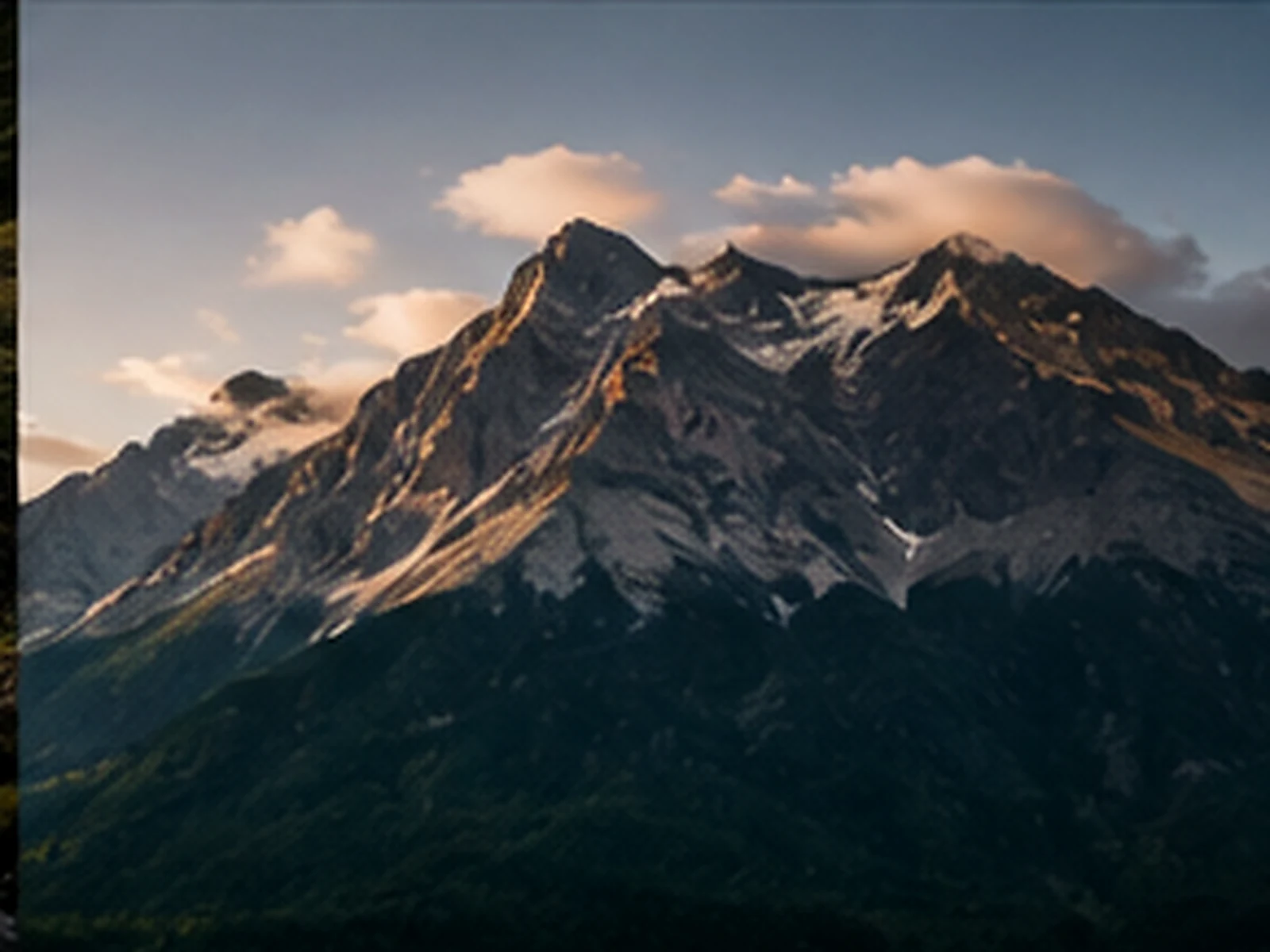 Cumbre andina al atardecer