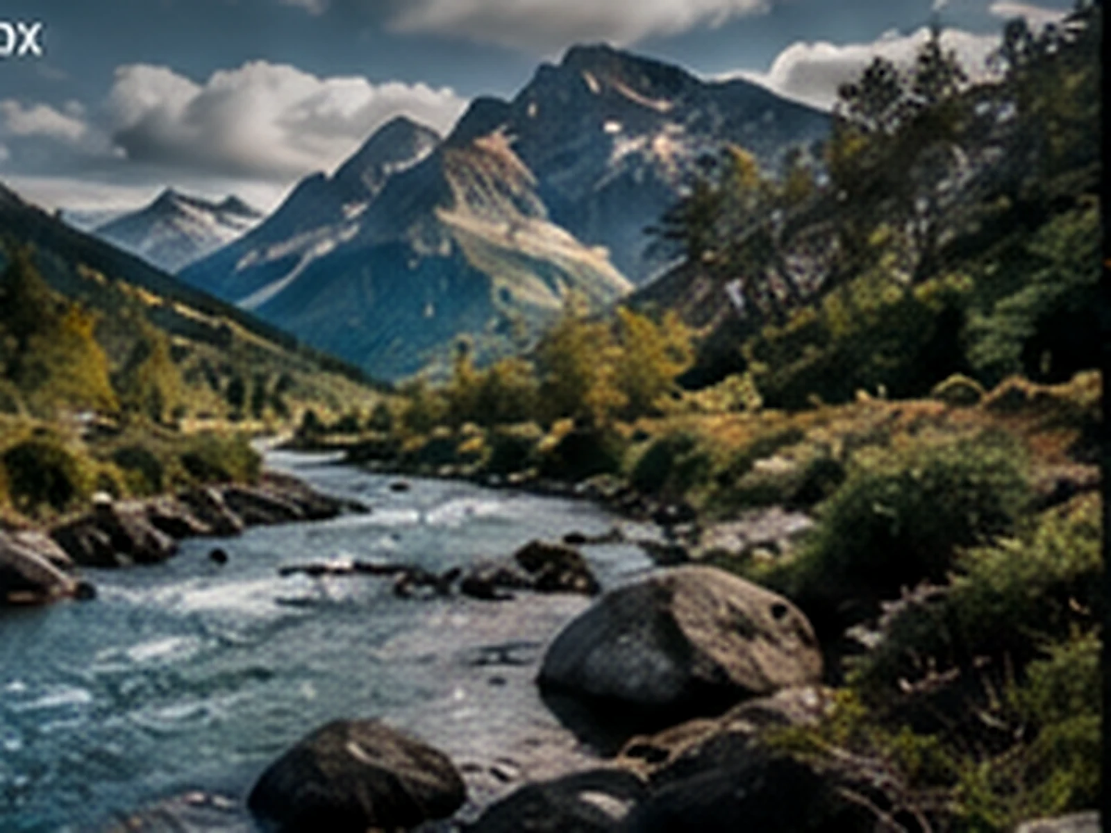 Río y paisaje andino